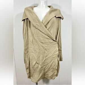 NWT Cato Women's Knit Cardigan Coat Double Brest Long Sleeve Tan Size 22/24W